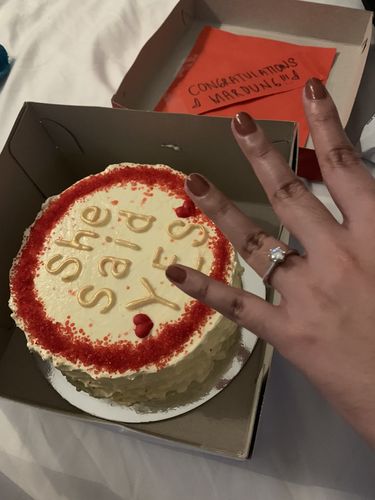 Customer photo review of 1ct Solitaire 6-prong Engagement Ring