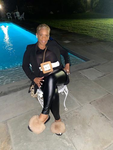 Customer photo review of Oversized Rattan Belt