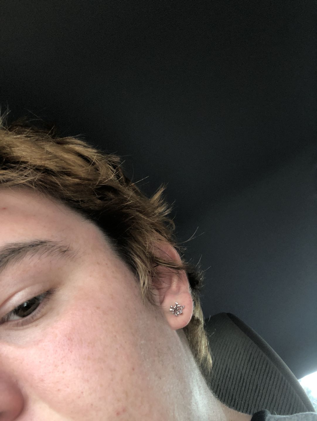 Customer photo review of ANARCHY BONE EARRINGS (STUD)