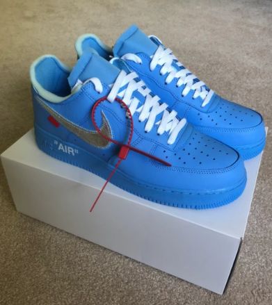 Customer photo review of Nike Air Force 1 Off-White MCA University Blue