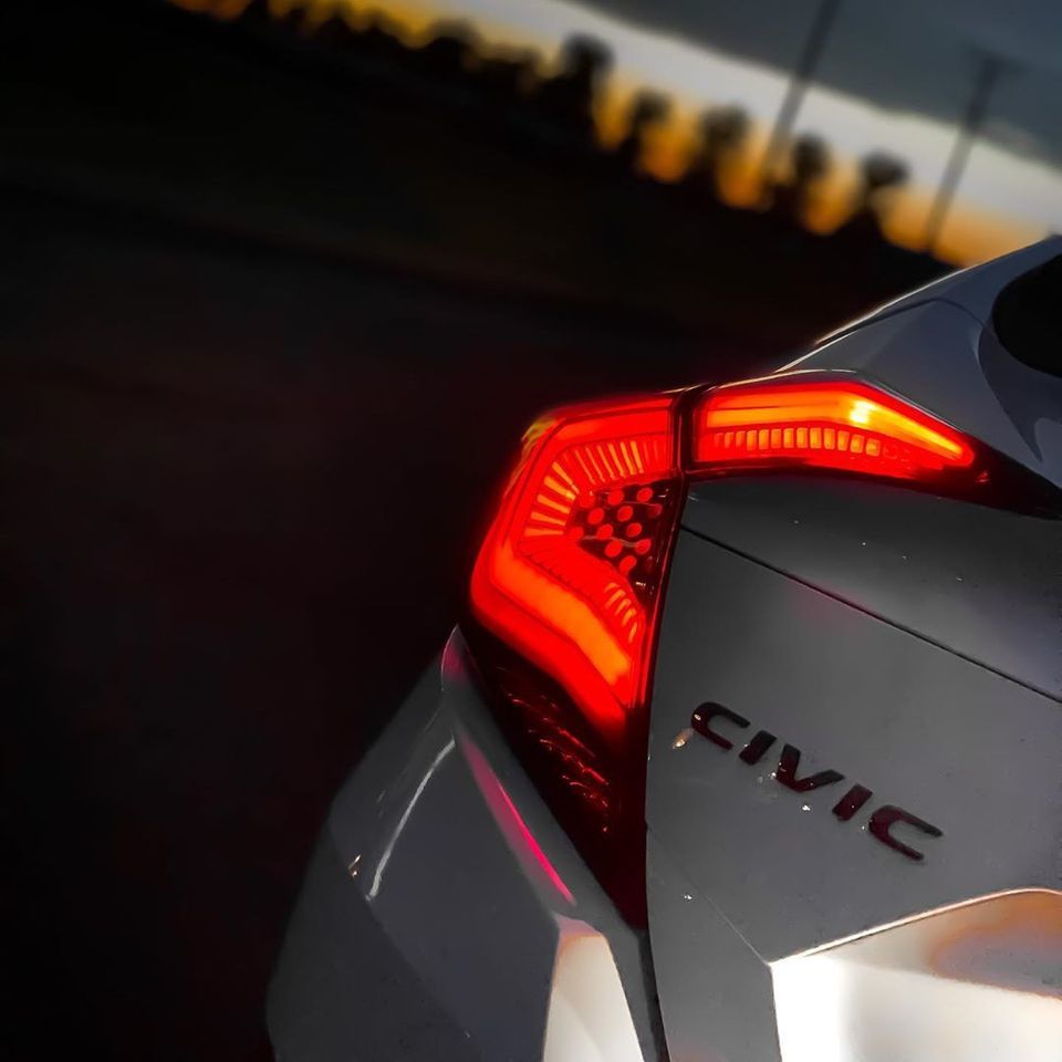 Customer photo review of Smoke LED Tail Lights - Honeycomb (16-18 Honda Civic)