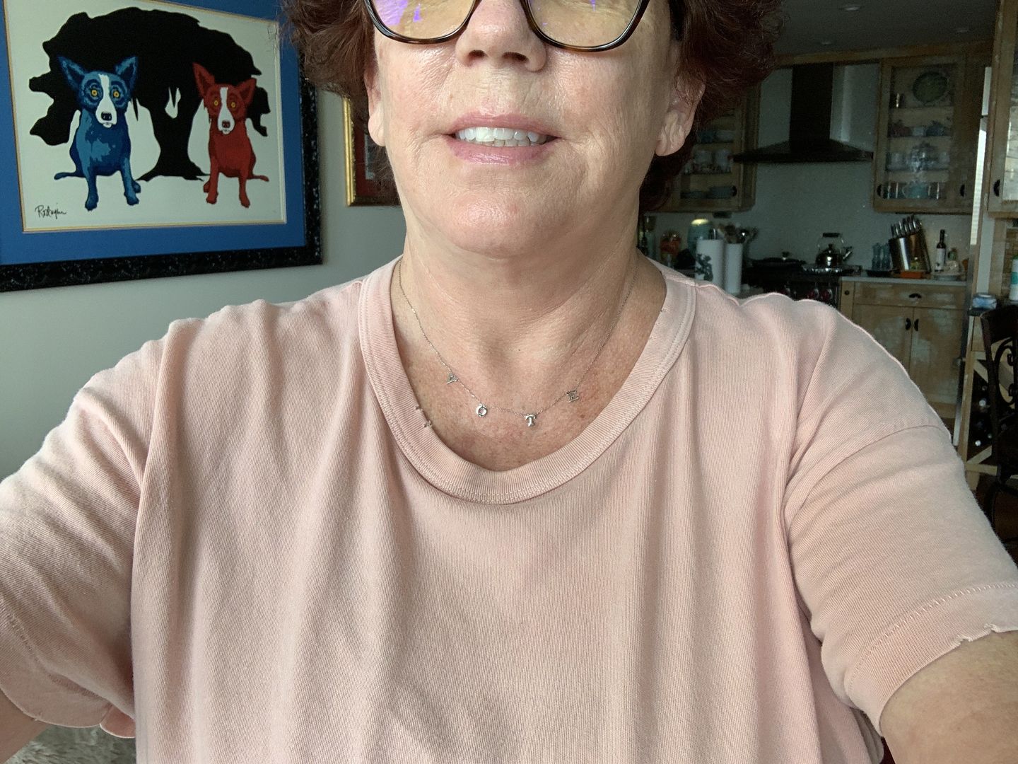 Customer photo review of Letter Name Necklace -14k Gold.