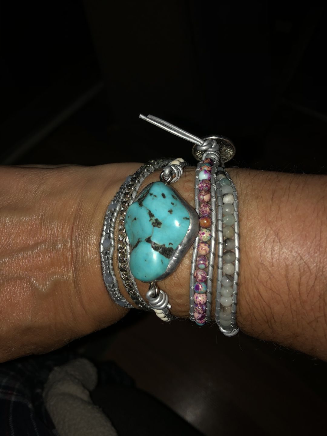 Customer photo review of Healing Turquoise Protection Wrap Bracelet