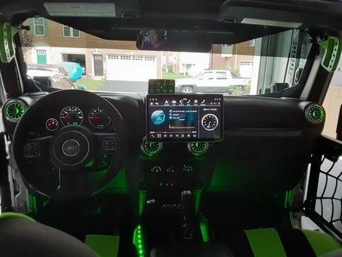 Customer photo review of Turbo Air AC Vent w/ Ambient Light (11-18 Jeep Wrangler JK)