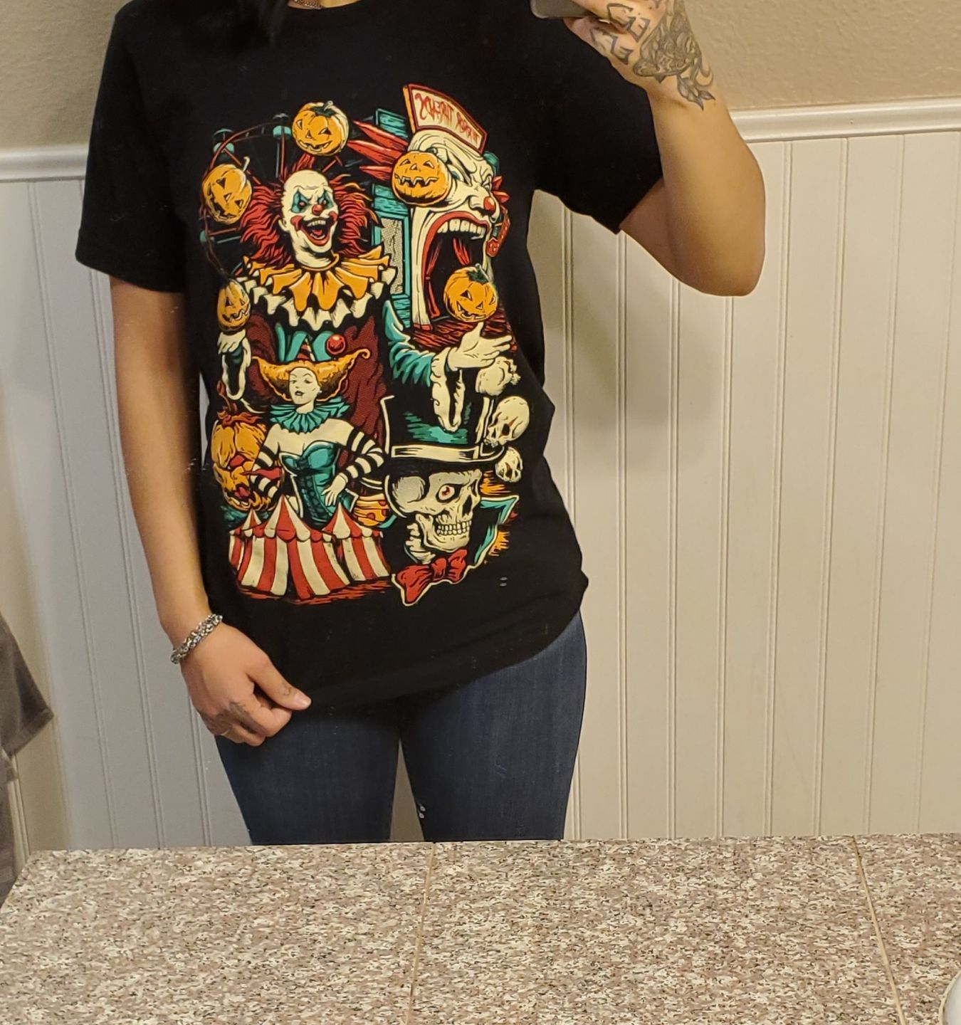 Customer photo review of Midnight Sideshow T-Shirt