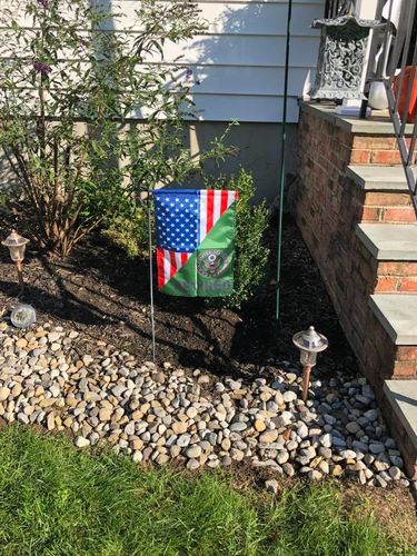 Customer photo review of US Army Rank Army Veteran Garden Flag Double-sided Print