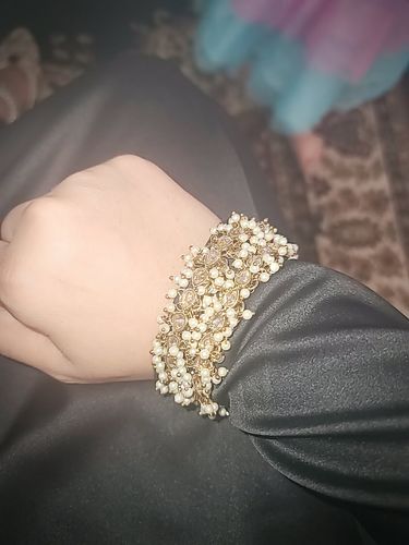 Customer photo review of Arm Cluster Polki Bangles