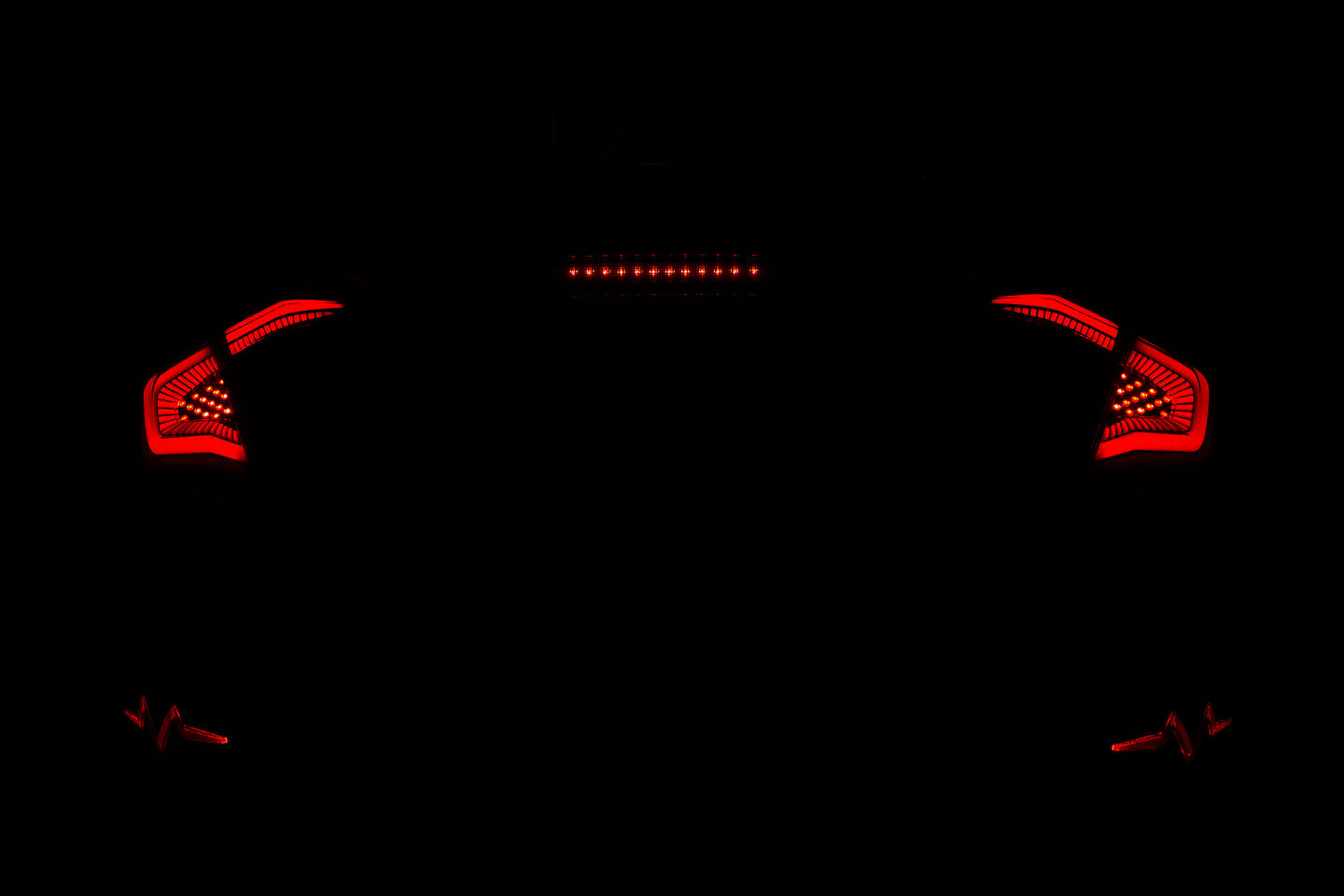 Customer photo review of Smoke LED Tail Lights - Honeycomb (16-18 Honda Civic)