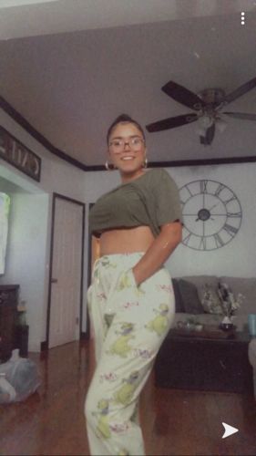 Customer photo review of Fashion Cartoon Printed Trousers