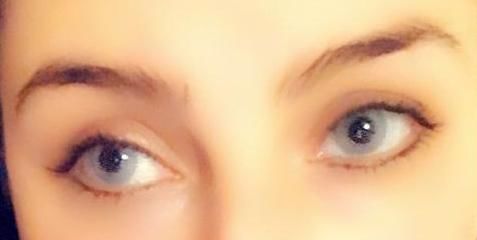 Customer photo review of Polar Light gray Prescription Colored Contact Lenses
