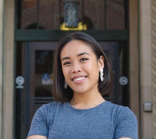 Customer photo review of Valentina Capiz Earrings