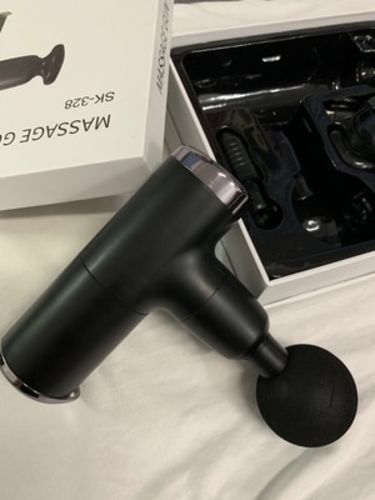 Customer photo review of Mini Size Electric Massage Gun With Bright Colour Options