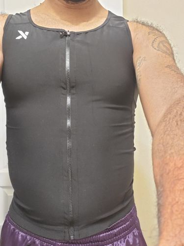 Customer photo review of Men's Zipper Heat Trapping Sweat Vest