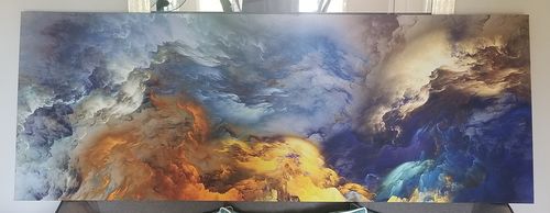 Customer photo review of 'Faith' Framed Canvas (64" x 24")