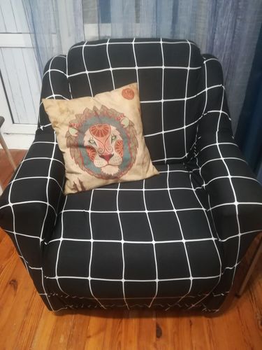 Customer photo review of Pimp dein Sofa Elastik Muster Sofa Hülle