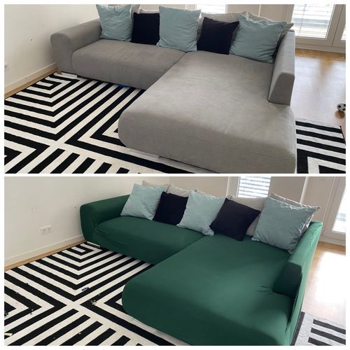 Customer photo review of Pimp dein Sofa Elastik Sofa Hülle