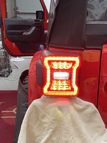 Customer photo review of JK to JL Conversion Tail Lights - Black (07-18 JEEP WRANGLER JK/ JKU)