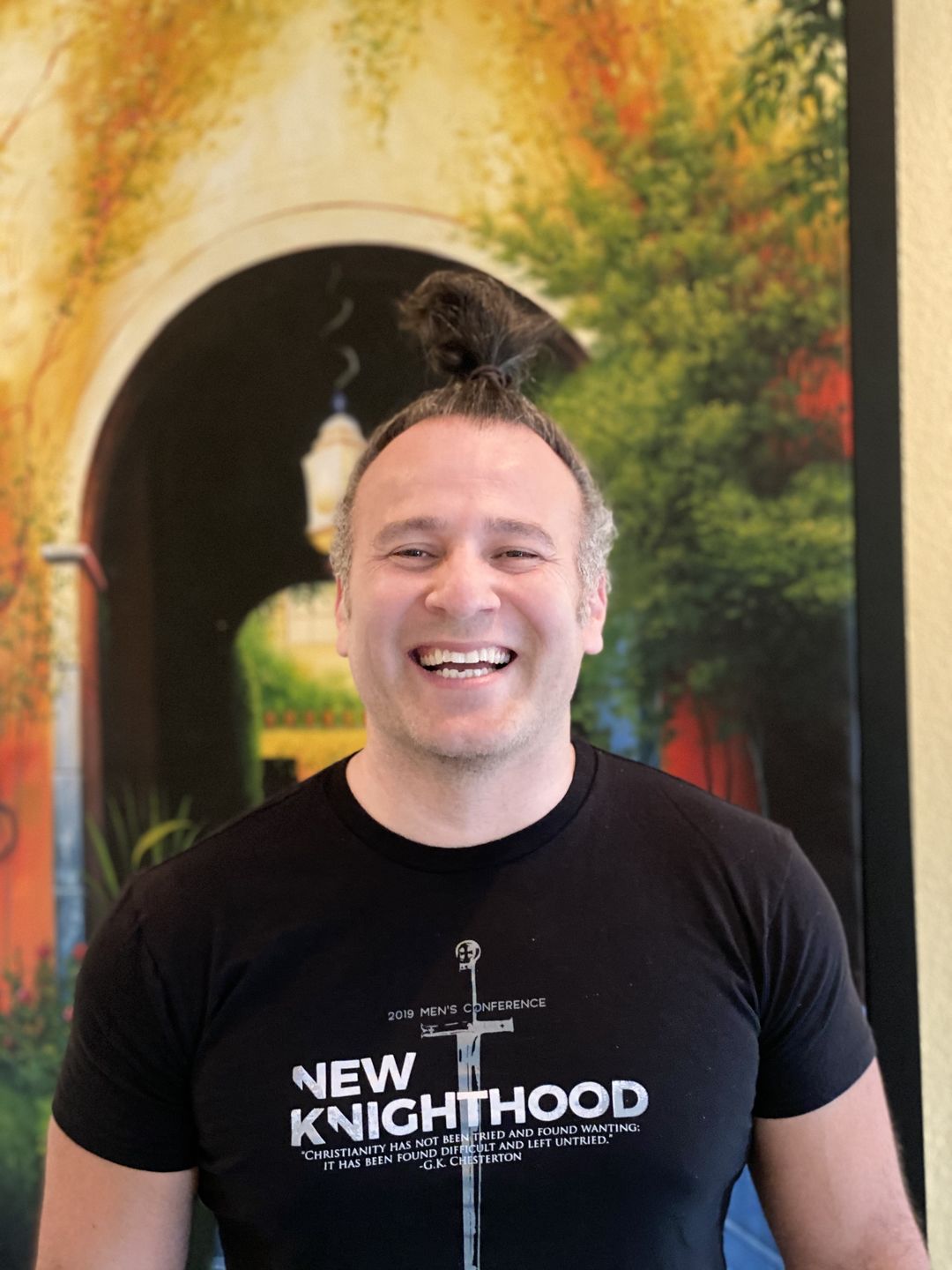 Customer photo review of Diocese of Phoenix's Official 2019 Men's Conference Premium Tee