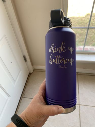 Customer photo review of $15 Friday - Drink Up Buttercup 32oz Water Bottle