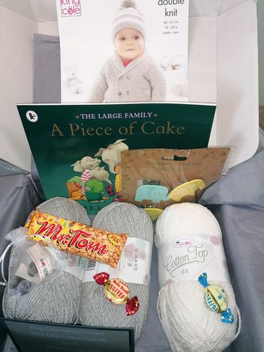 Customer photo review of Baby Mystery Knitting Box