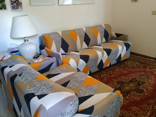 Customer photo review of Pimp dein Sofa Elastik Muster Sofa Hülle