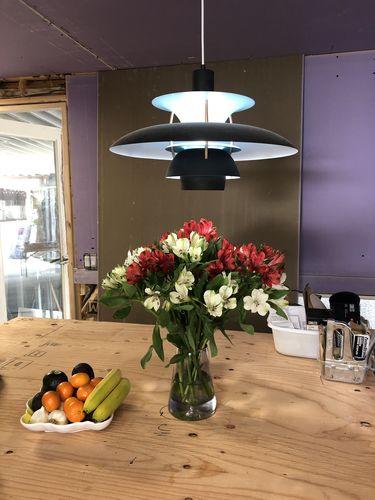 Customer photo review of Modern 1 Light Mini/Large Pendant Light