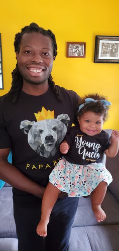 Customer photo review of Young Queen In Training - Blk & Gld Premium Tee (Infant - Kids)
