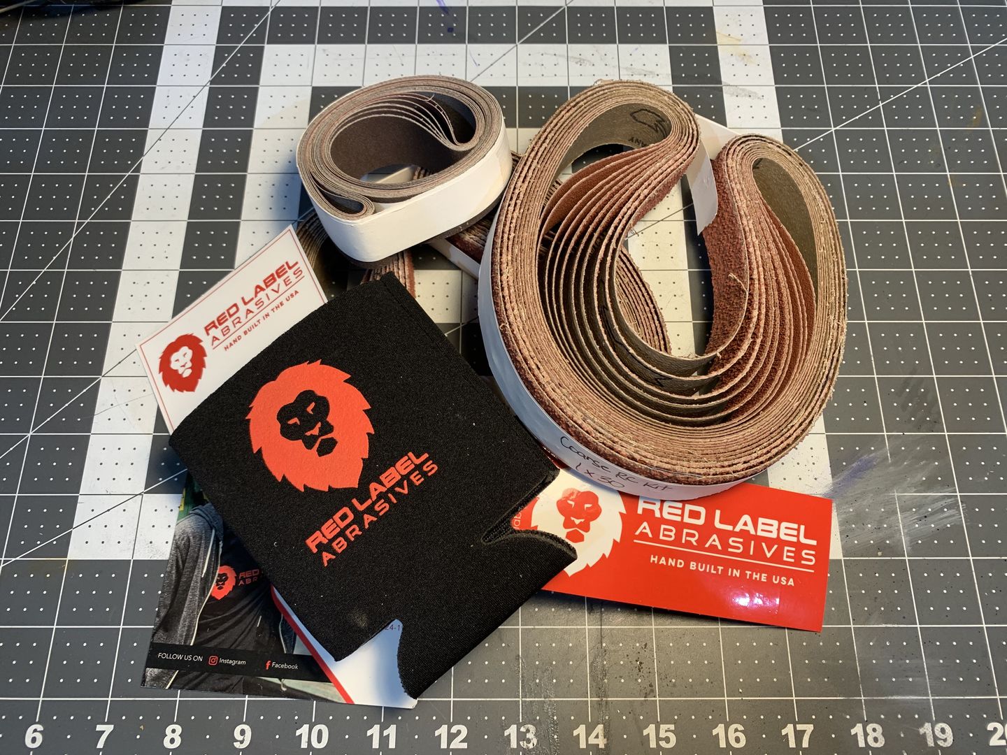 Customer photo review of 1 x 30 Inch EdgeCore Premium Ceramic Grinding Belts, 12 Pack