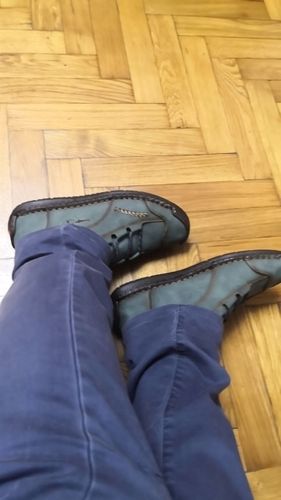 Customer photo review of Split Leather Soft Motorcycle Boots
