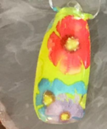 Customer photo review of Nail Art Foil Decoration Set in Floral Sky