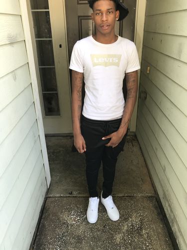 Customer photo review of Solid One Stripe Track Pants Black - Black (100-400)