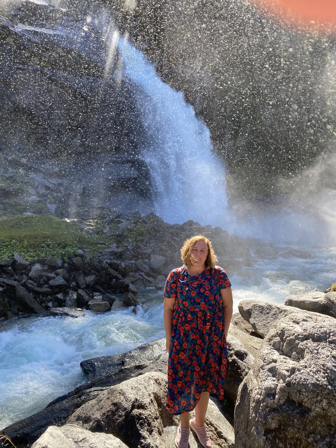 Customer photo review of Plus Size - Print Cotton Linen Loose A-Line Dress