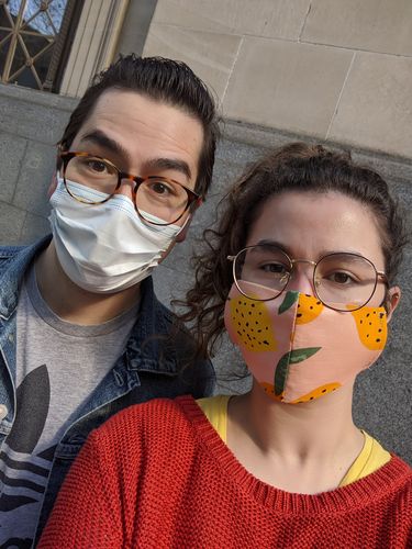 Customer photo review of Papaya Peach Linen Mask