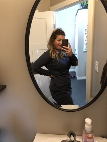 Customer photo review of Emma's Closet Sweater Patch Tunic (Navy)