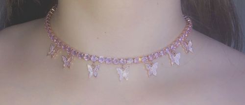 Customer photo review of Mariposa diamante chocker rose gold