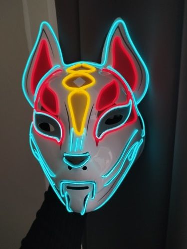 Customer photo review of Japanese Fox neon LED Mask