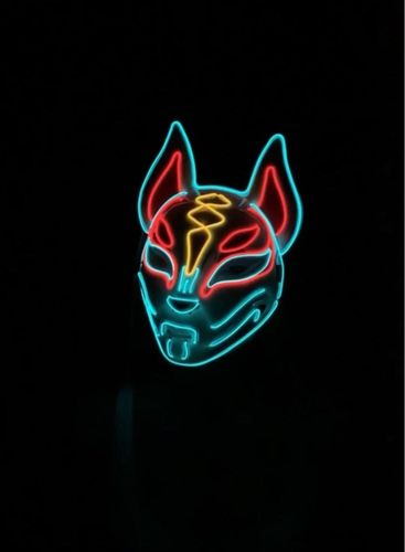 Customer photo review of Japanese Fox neon LED Mask