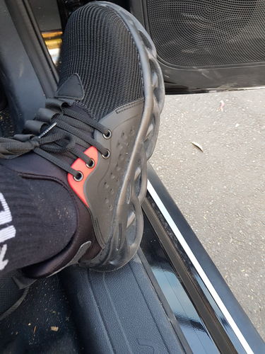 Customer photo review of SOLID Sneakers "Predator" Steel Toecap Reinforced Work Safety Shoes -Black-