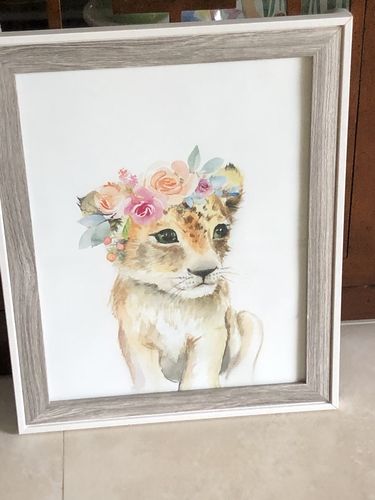 Customer photo review of Flower Crown Animals Canvas Prints