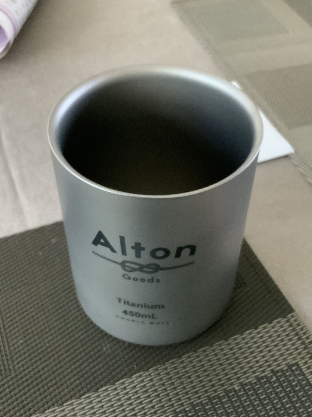 Customer photo review of Titanium Double-Wall Mug 450mL