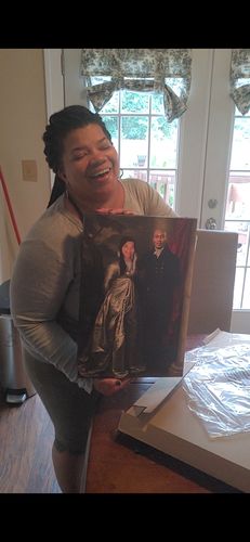 Customer photo review of The Dinner Date - Custom Canvas