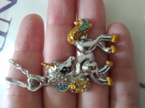 Customer photo review of Unicorn Necklace and Earring