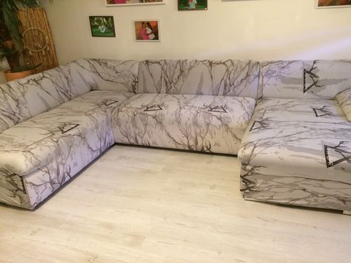 Customer photo review of Grau marmoriert - Kissenüberzüge 45 X 45 cm X 2 Artikel - Das Haus der Überzüge