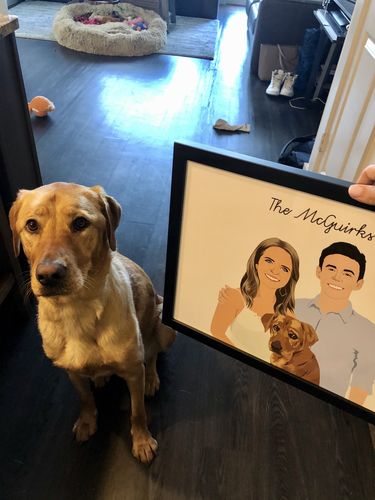 Customer photo review of Custom Framed Family Portrait