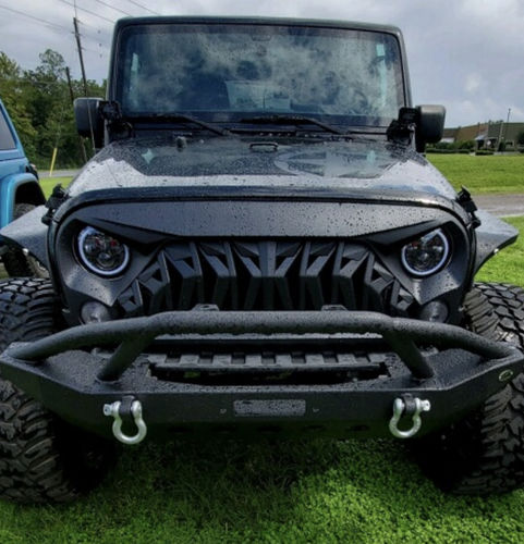Customer photo review of Halo Headlights & Shark Grille Combo (07-18 Wrangler JK)