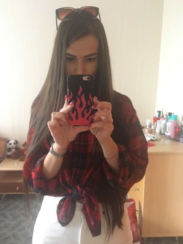 Customer photo review of Flame Pattern iPhone Case