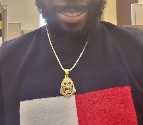Customer photo review of 4MM 18K Gold Plated STAINLESS STEEL Tennis Chain