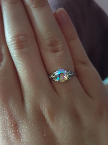 Customer photo review of Pink Pumpkin Bath Bomb - Pink Aurora Ring Collection Made with Crystals from Swarovski®