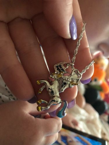 Customer photo review of Unicorn Necklace and Earring