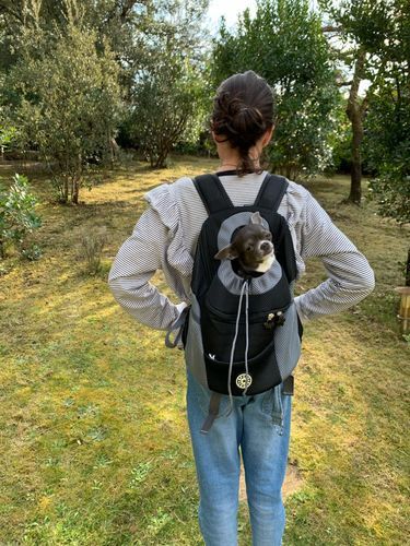 Customer photo review of Fur Sport™ - Pet Backpack Carrier